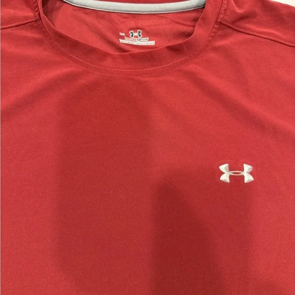Under Armour Red/Burgundy Tactical HeatGear Tee Men's T-Shirt Large - Picture 3 of 13